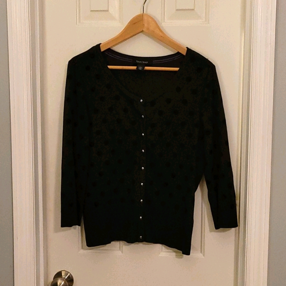3/4 Sleeve polka dot cardigan